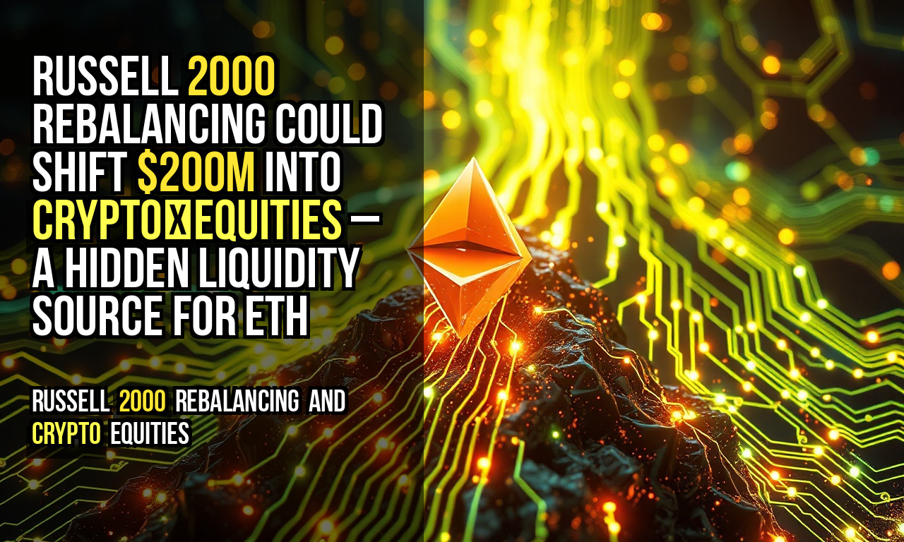 Russell 2000 rebalancing could shift $200M into crypto‑equities – a hidden liquidity source for ETH