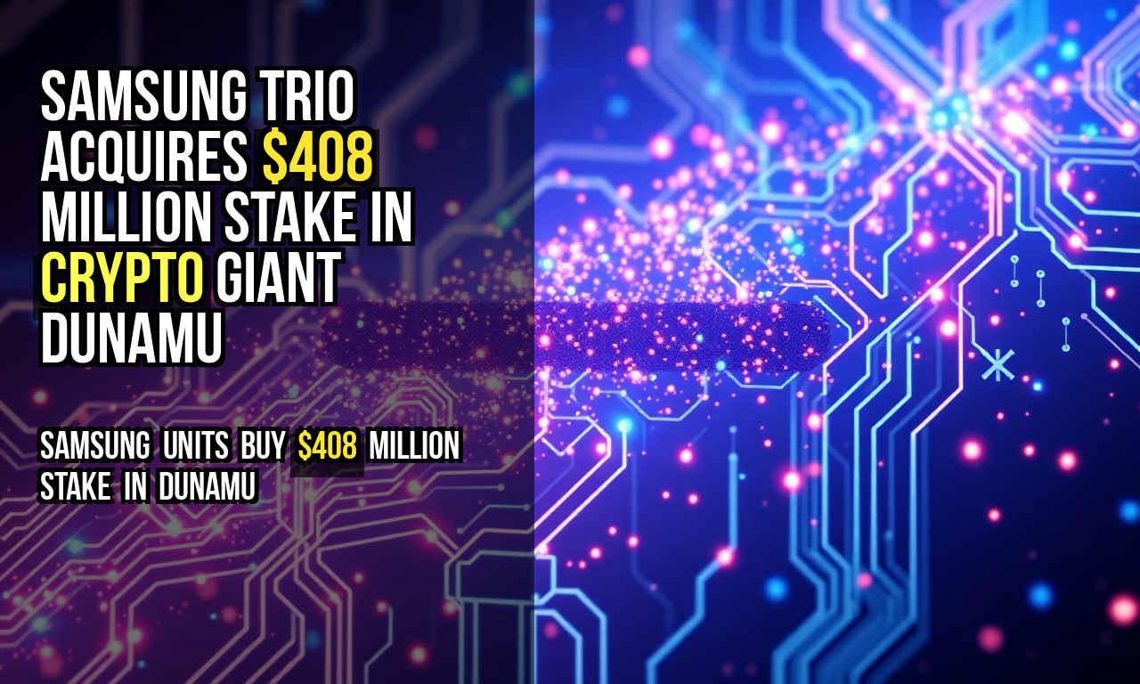 Samsung trio acquires $408 million stake in crypto giant Dunamu