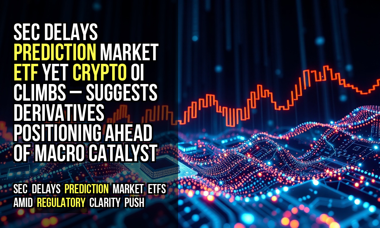 SEC delays prediction market ETF yet crypto OI climbs – suggests derivatives positioning ahead of macro catalyst