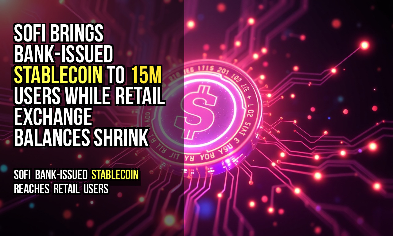 SoFi brings bank-issued stablecoin to 15M users while retail exchange balances shrink