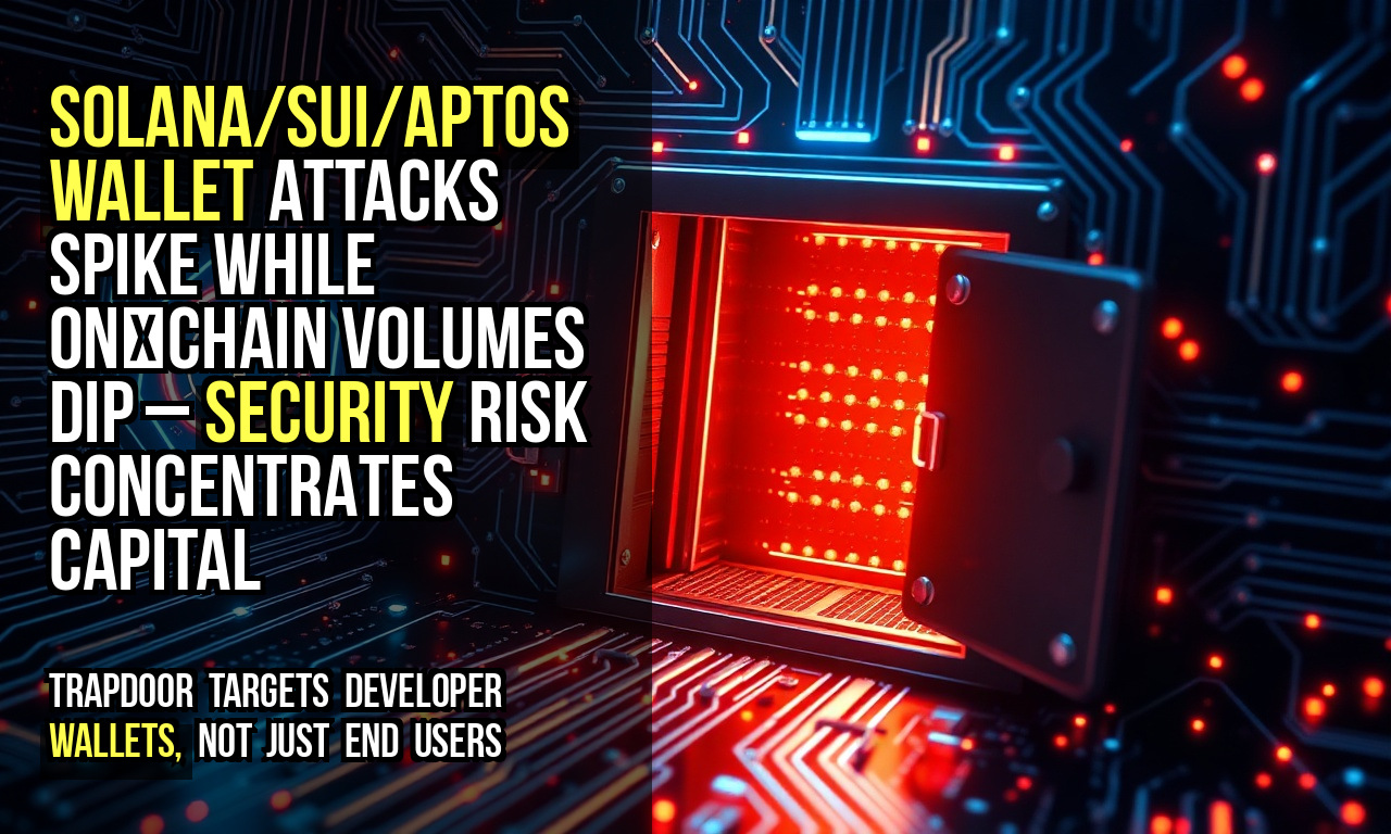 Solana/Sui/Aptos wallet attacks spike while on‑chain volumes dip – security risk concentrates capital