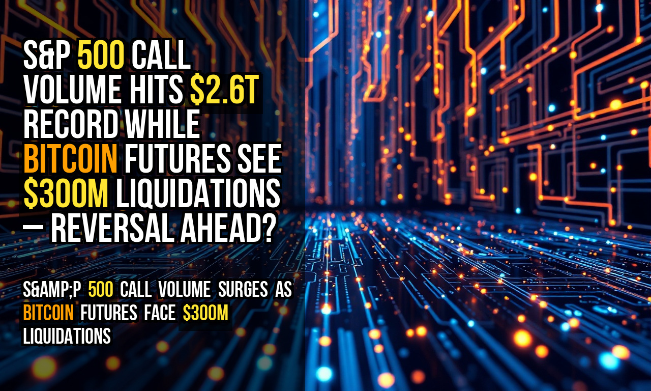 S&P 500 call volume hits $2.6T record while Bitcoin futures see $300M liquidations – reversal ahead?