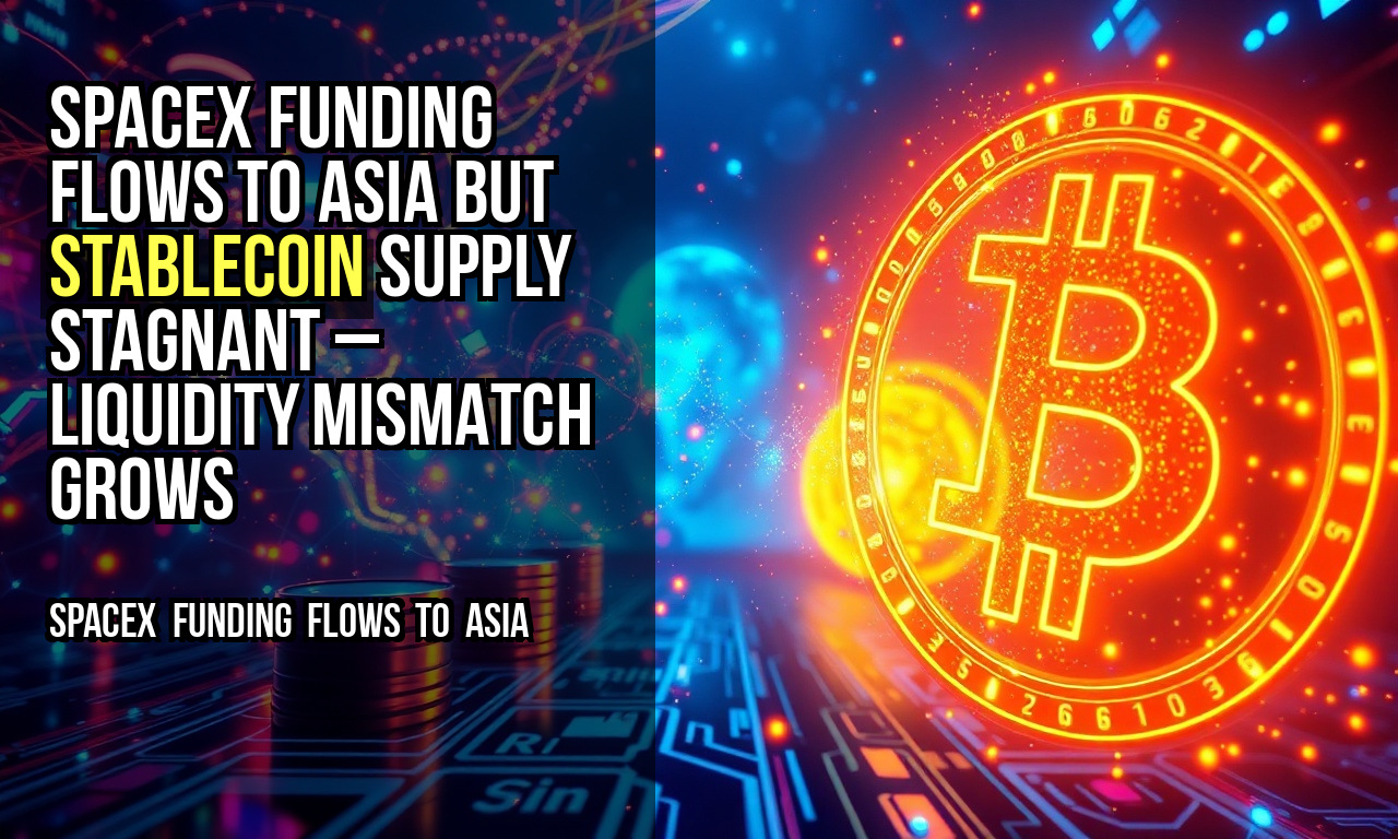 SpaceX funding flows to Asia but stablecoin supply stagnant – liquidity mismatch grows