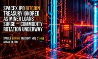 SpaceX IPO Bitcoin treasury ignored as miner loans surge – commodity rotation underway