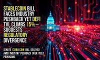 Stablecoin bill faces industry pushback yet DeFi TVL climbs 15% – suggests regulatory divergence
