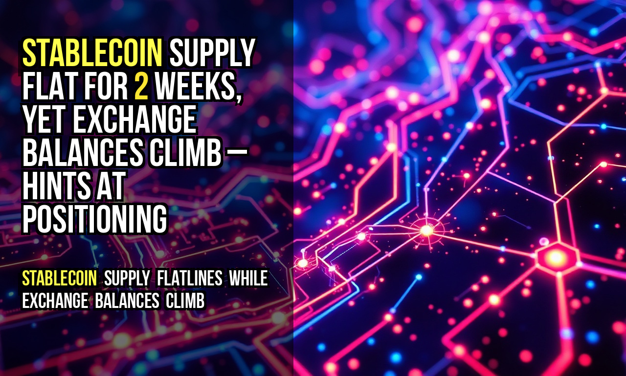 Stablecoin supply flat for 2 weeks, yet exchange balances climb – hints at positioning