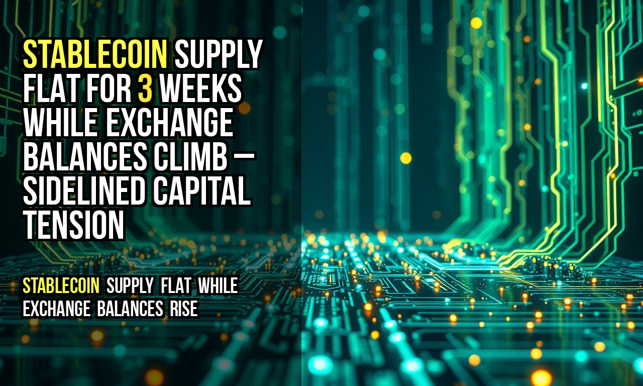 Stablecoin supply flat for 3 weeks while exchange balances climb – sidelined capital tension