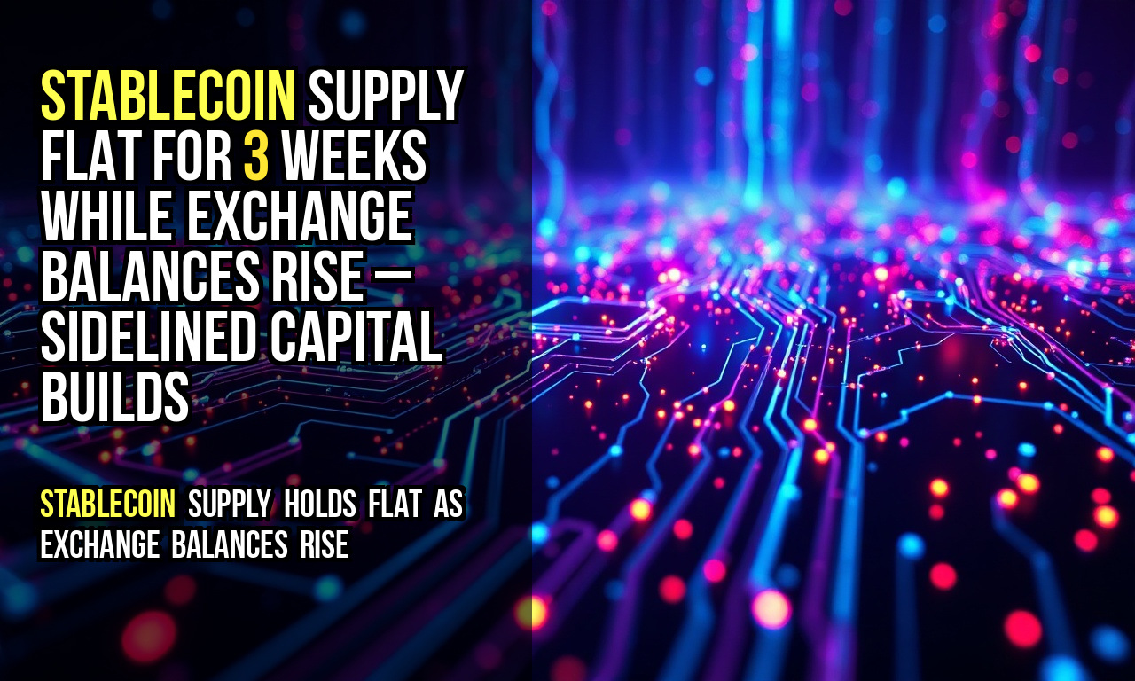 Stablecoin supply flat for 3 weeks while exchange balances rise – sidelined capital builds