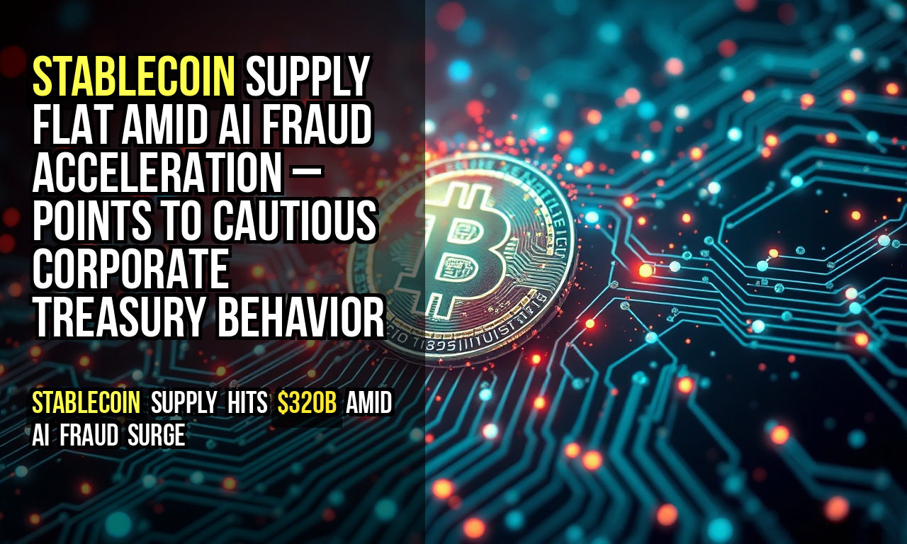 Stablecoin supply flat amid AI fraud acceleration – points to cautious corporate treasury behavior