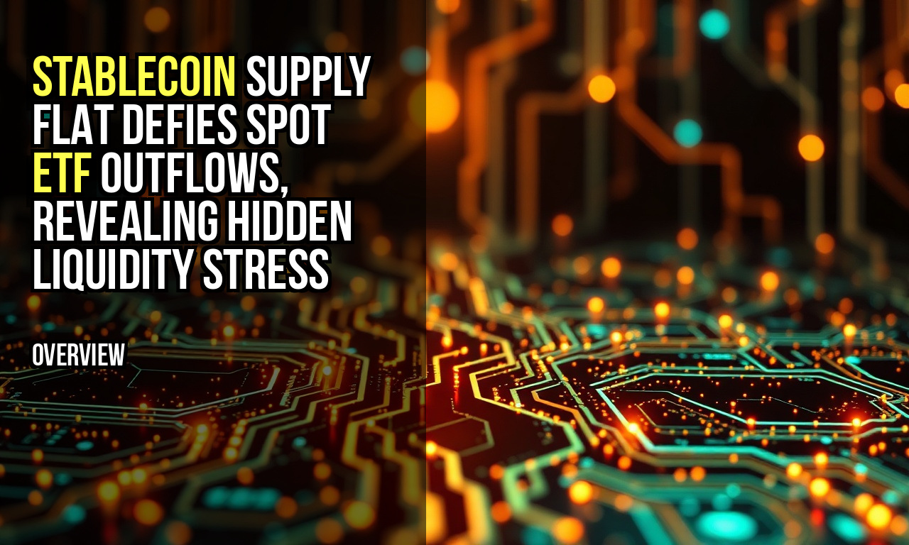 Stablecoin supply flat defies spot ETF outflows, revealing hidden liquidity stress