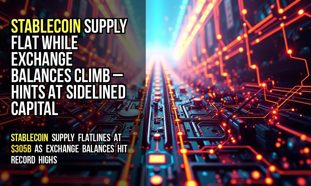 Stablecoin supply flat while exchange balances climb – hints at sidelined capital