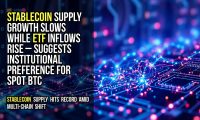 Stablecoin supply growth slows while ETF inflows rise – suggests institutional preference for spot BTC