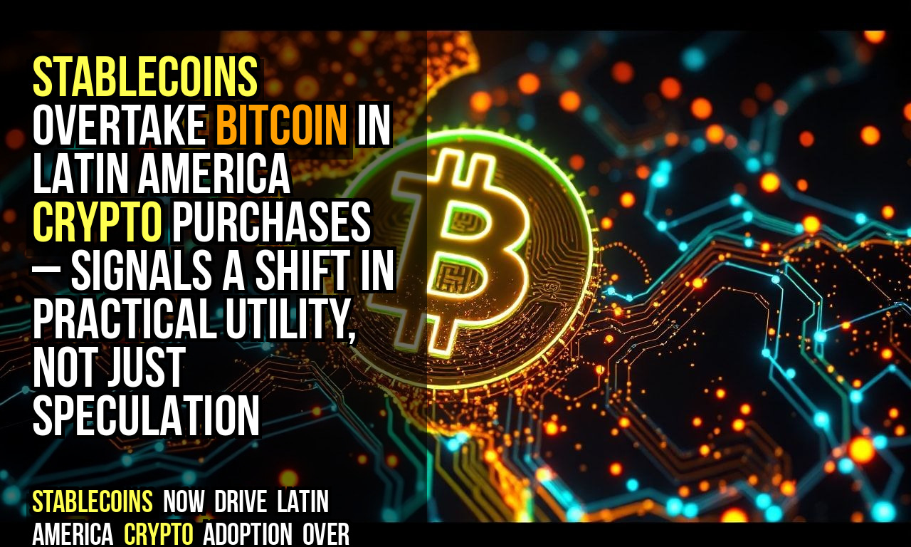 Stablecoins overtake Bitcoin in Latin America crypto purchases – signals a shift in practical utility, not just speculation