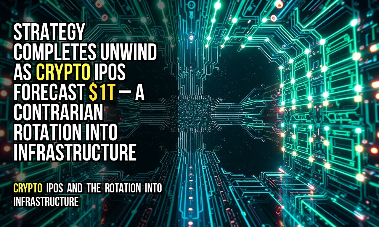 Strategy completes unwind as crypto IPOs forecast $1T – a contrarian rotation into infrastructure