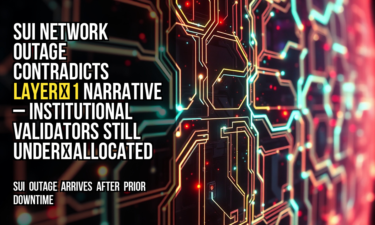 Sui network outage contradicts layer‑1 narrative – institutional validators still under‑allocated