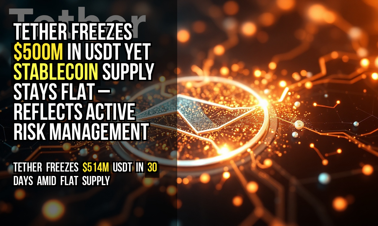 Tether freezes $500M in USDT yet stablecoin supply stays flat – reflects active risk management