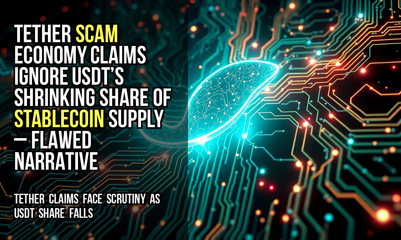 Tether scam economy claims ignore USDT’s shrinking share of stablecoin supply – flawed narrative