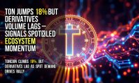 TON jumps 18% but derivatives volume lags – signals spot‑led ecosystem momentum
