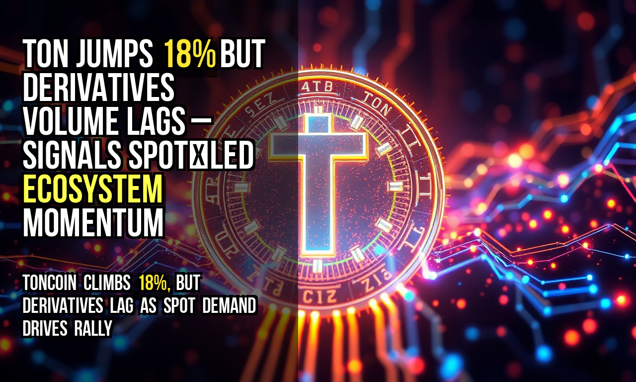 TON jumps 18% but derivatives volume lags – signals spot‑led ecosystem momentum