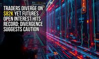 Traders diverge on $82K yet futures open interest hits record; divergence suggests caution