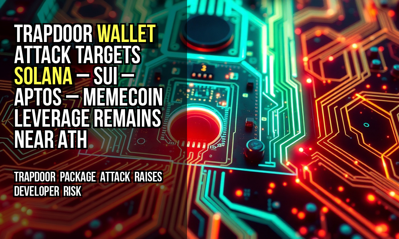 TrapDoor wallet attack targets Solana – Sui – Aptos – memecoin leverage remains near ATH
