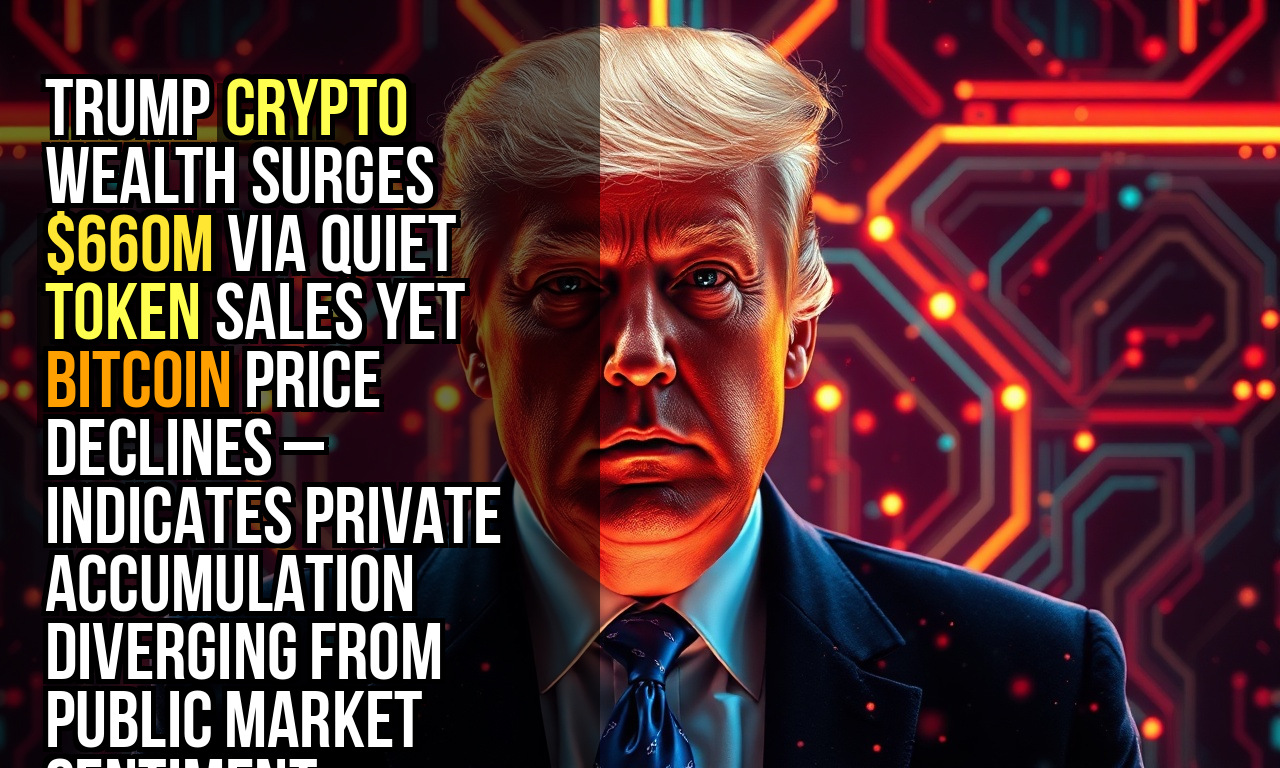 Trump crypto wealth surges $660M via quiet token sales yet Bitcoin price declines – indicates private accumulation diverging from public market sentiment