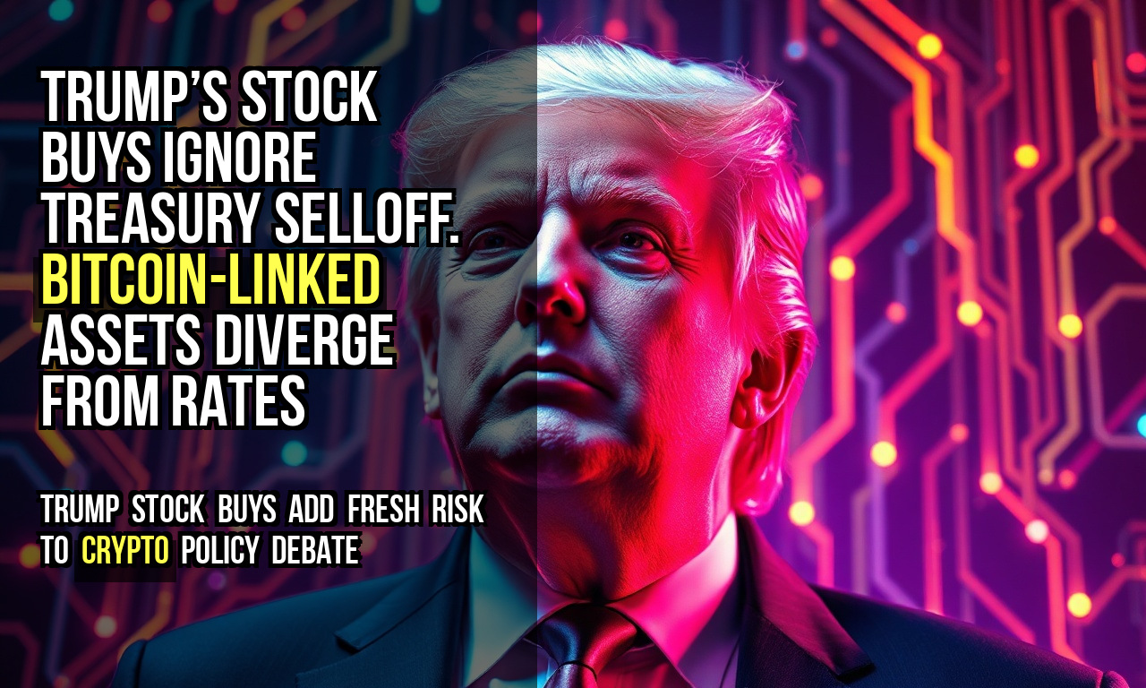 Trump’s stock buys ignore Treasury selloff. Bitcoin-linked assets diverge from rates