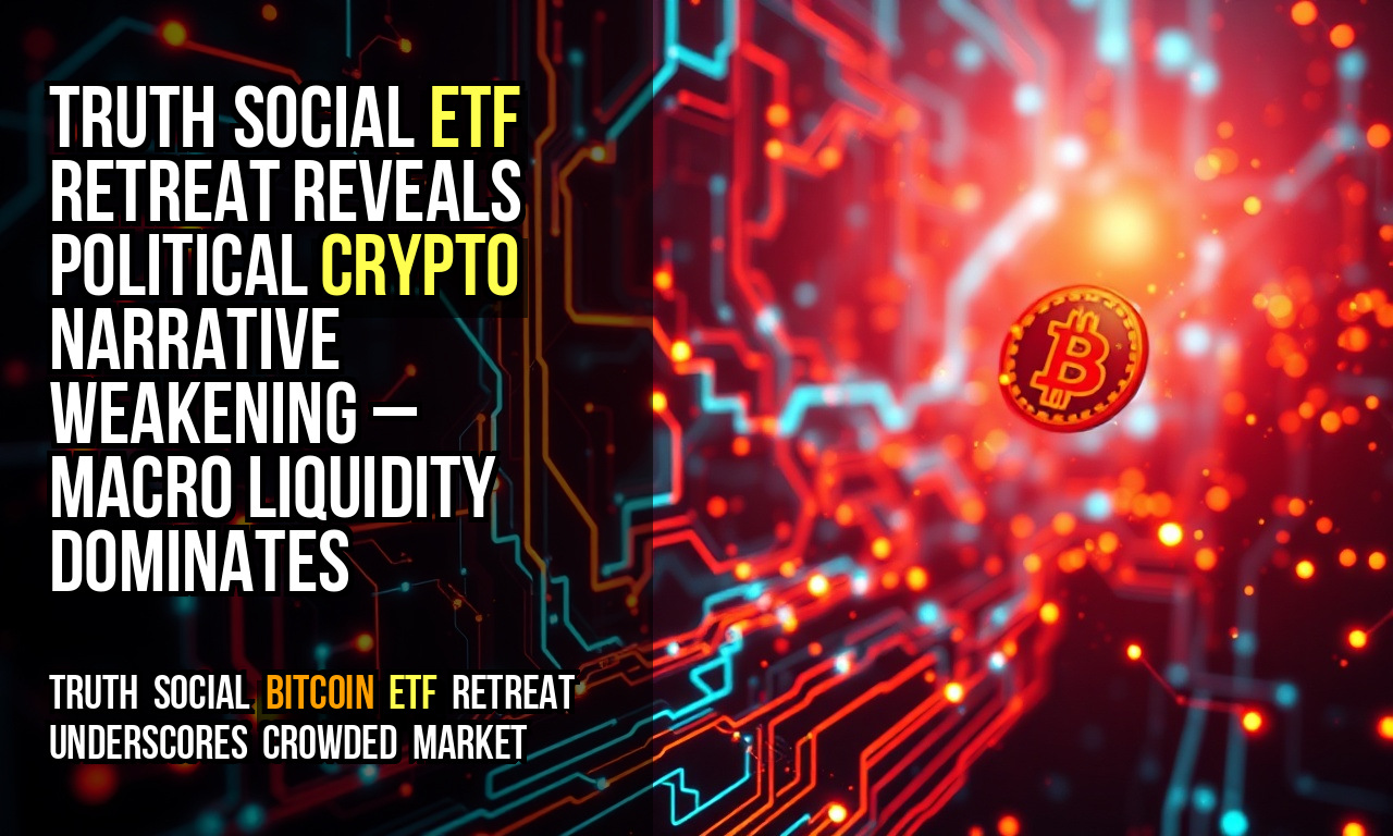 Truth Social ETF retreat reveals political crypto narrative weakening – macro liquidity dominates
