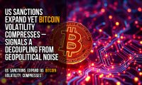 US sanctions expand yet Bitcoin volatility compresses – signals a decoupling from geopolitical noise