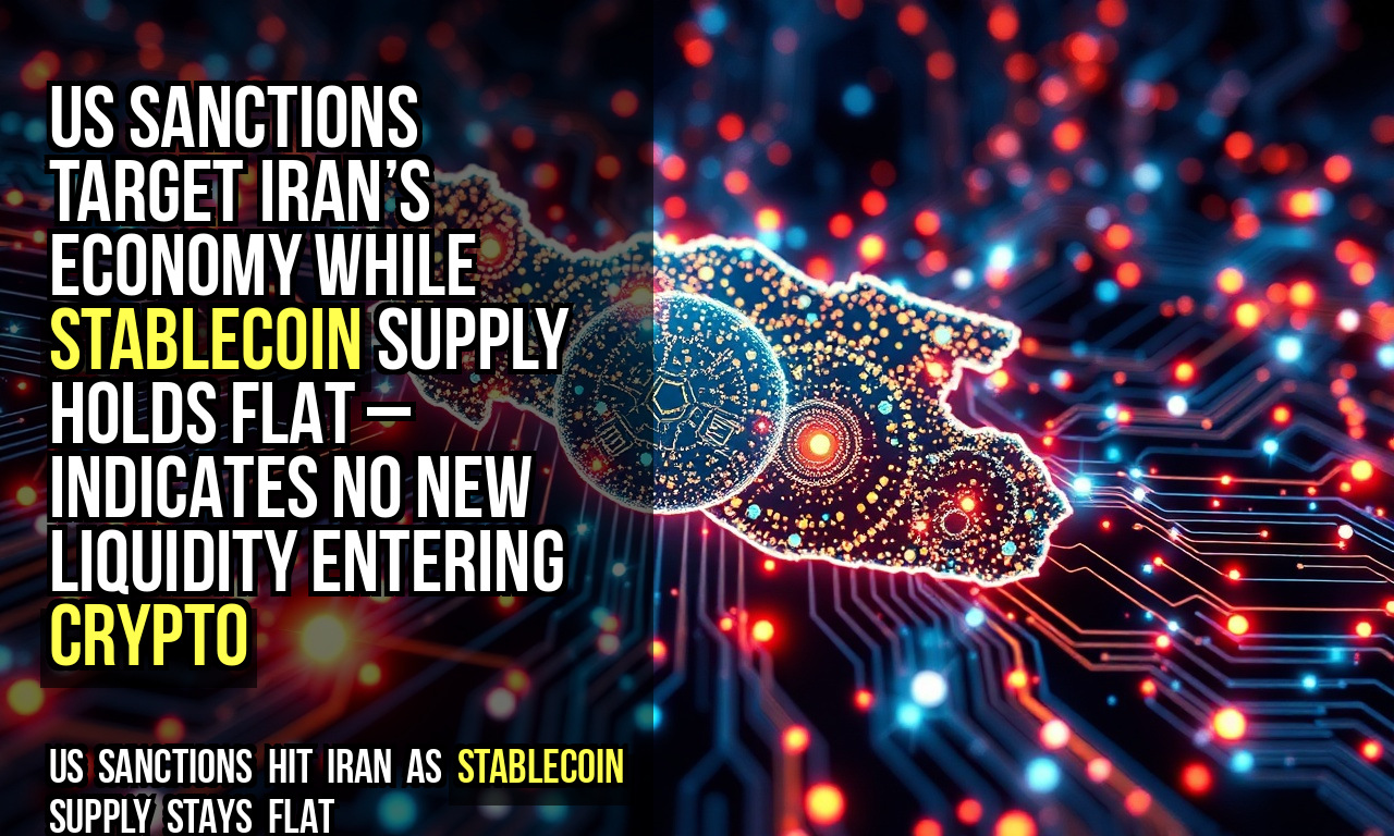 US sanctions target Iran’s economy while stablecoin supply holds flat – indicates no new liquidity entering crypto