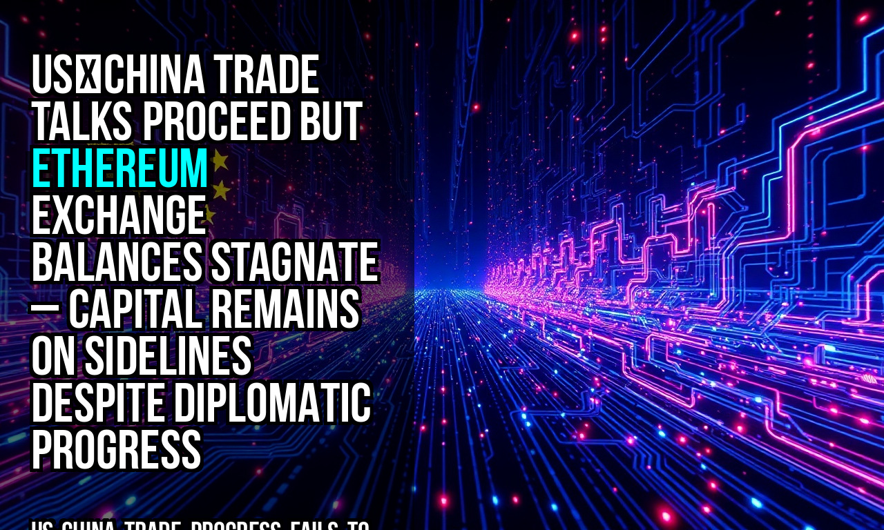 US‑China trade talks proceed but Ethereum exchange balances stagnate – capital remains on sidelines despite diplomatic progress