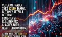 Veteran trader sees $250K target, but only after a bottom – long-term bullishness clashes with near-term caution