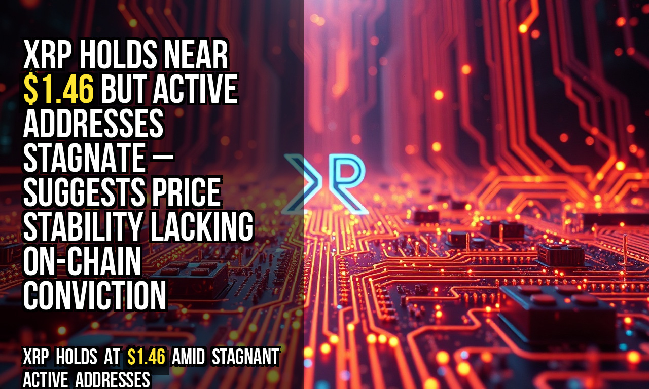 XRP holds near $1.46 but active addresses stagnate – suggests price stability lacking on-chain conviction