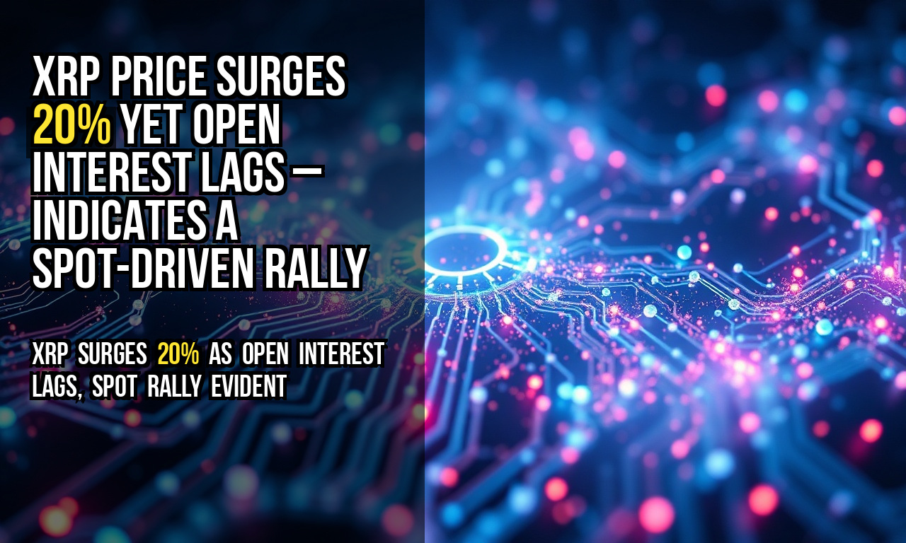 XRP price surges 20% yet open interest lags – indicates a spot-driven rally