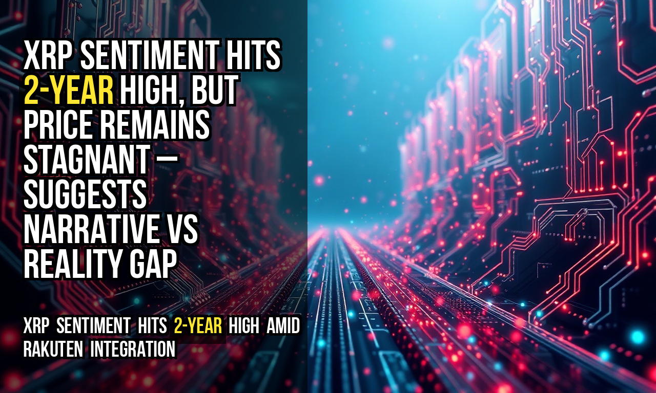 XRP sentiment hits 2-year high, but price remains stagnant – suggests narrative vs reality gap
