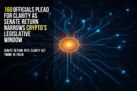 160 officials plead for CLARITY as Senate return narrows crypto’s legislative window