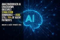 Amazon‑driven AI crackdown obscures stablecoin dominance – USDC still 70% of agent payments