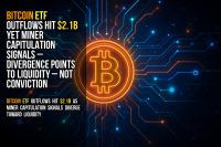 Bitcoin ETF outflows hit $2.1B yet miner capitulation signals – divergence points to liquidity – not conviction