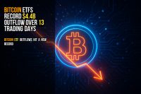 Bitcoin ETFs record $4.4B outflow over 13 trading days