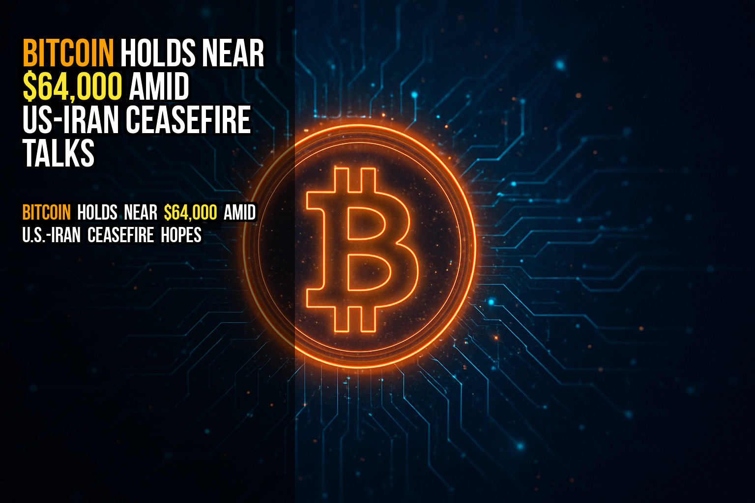 Bitcoin holds near $64,000 amid US-Iran ceasefire talks