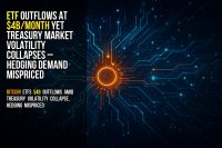 ETF outflows at $4B/month yet treasury market volatility collapses – hedging demand mispriced