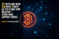 ETF outflows near $3B over 10 days as YTD flows turn negative – structural support erodes