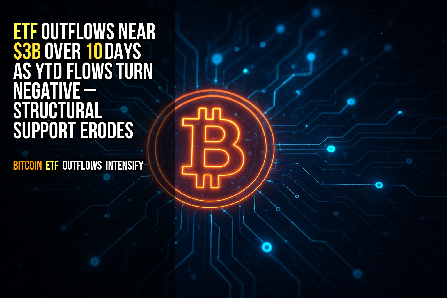 ETF outflows near $3B over 10 days as YTD flows turn negative – structural support erodes