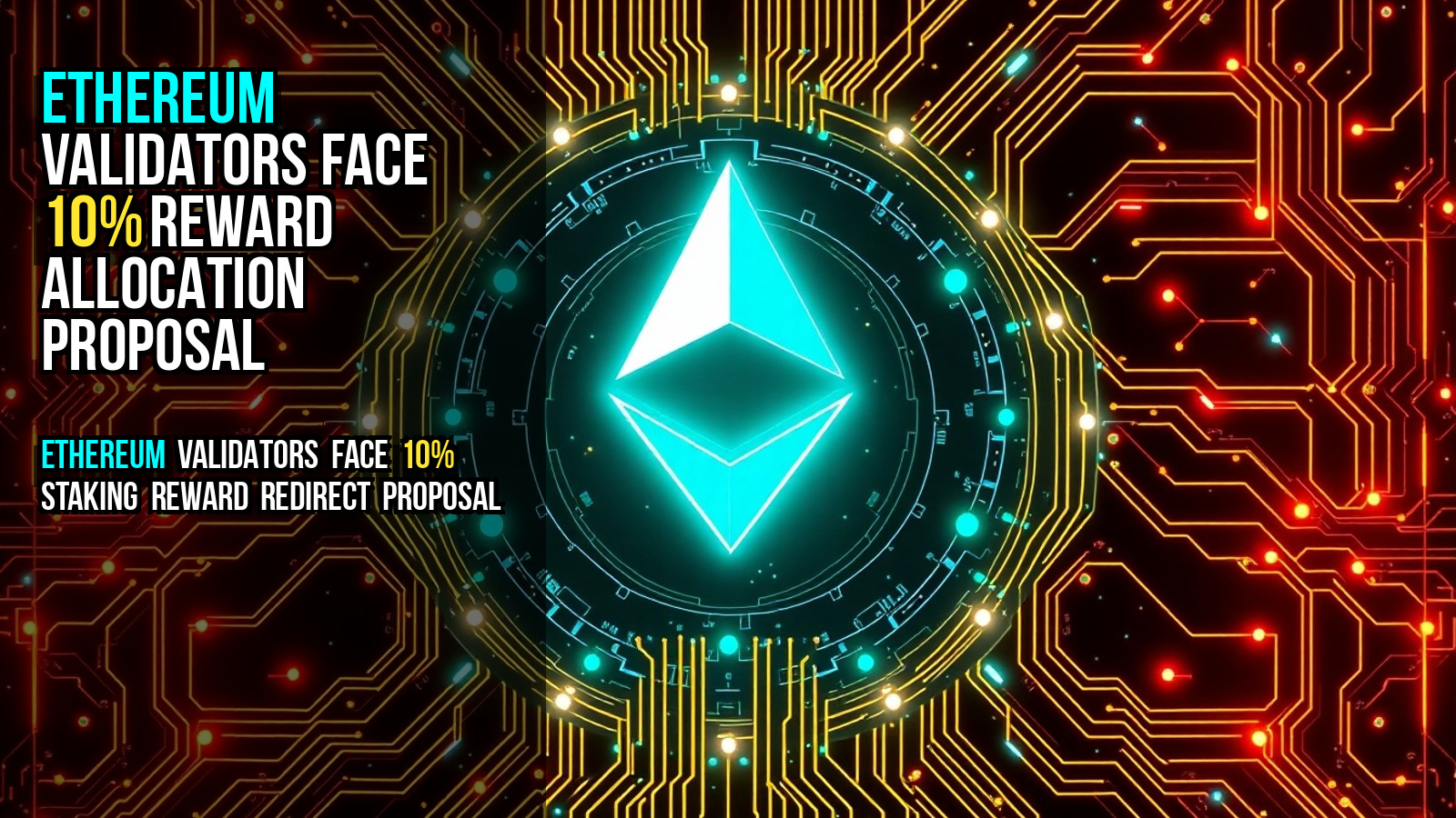 Ethereum validators face 10% reward allocation proposal