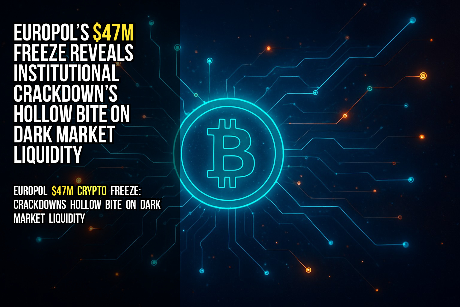 Europol’s $47M freeze reveals institutional crackdown’s hollow bite on dark market liquidity