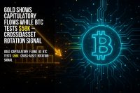 Gold shows capitulatory flows while BTC tests $58K – cross‑asset rotation signal