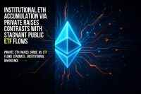 Institutional ETH accumulation via private raises contrasts with stagnant public ETF flows