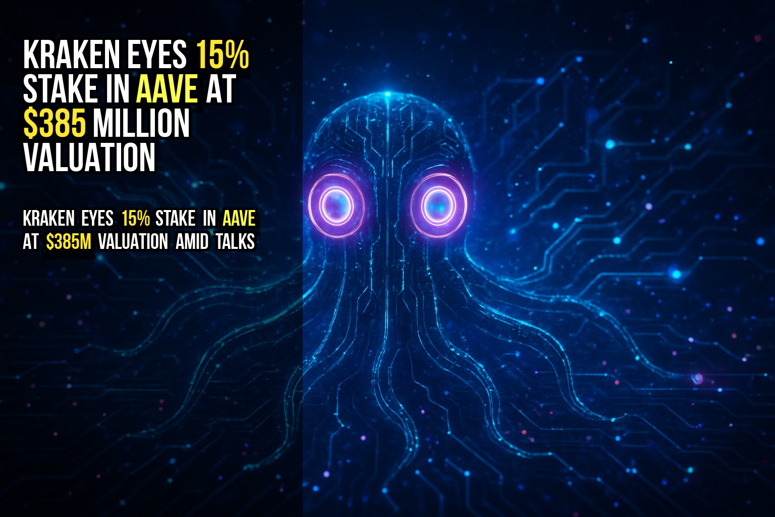 Kraken eyes 15% stake in Aave at $385 million valuation