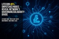 Litecoin 40% unpatched nodes reveal network’s governance‑liquidity divide