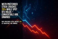 MSTR preferred stock crashes 25% while spot BTC holds – convertible arb unwinds